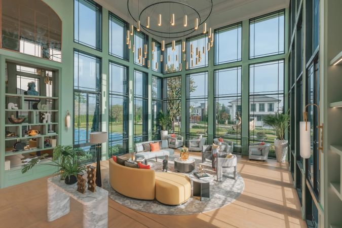 Inside the clubhouse: the stair and the double-height space