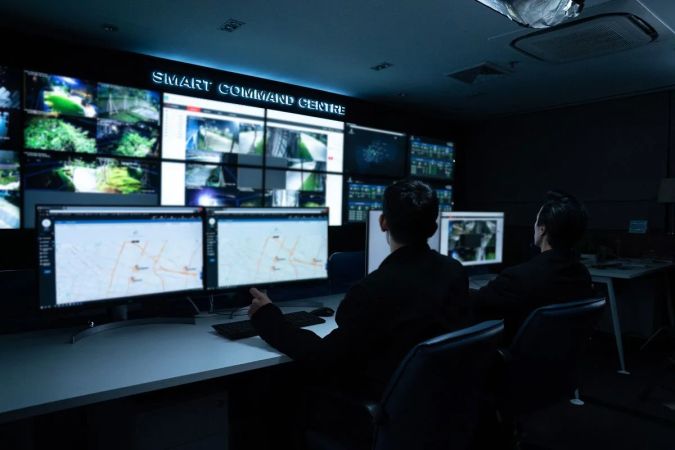 The LIV-24 control room with its monitoring screens