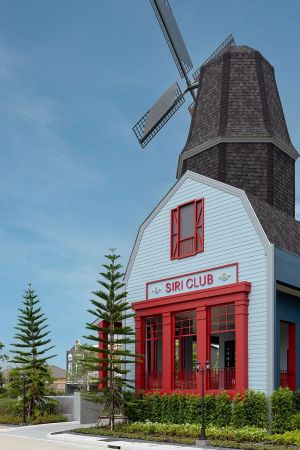 The clubhouse under the windmill