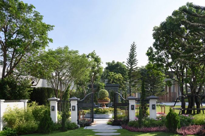 The gated entrance