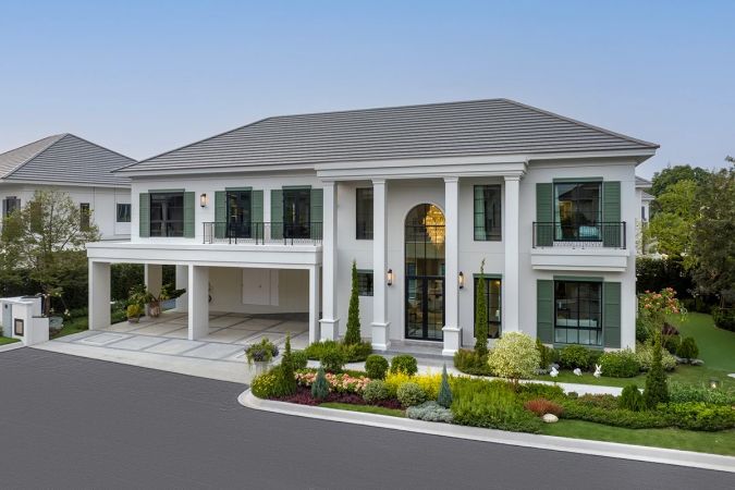 A house with a two-car carport