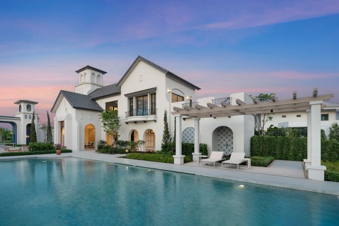 The clubhouse and the pool