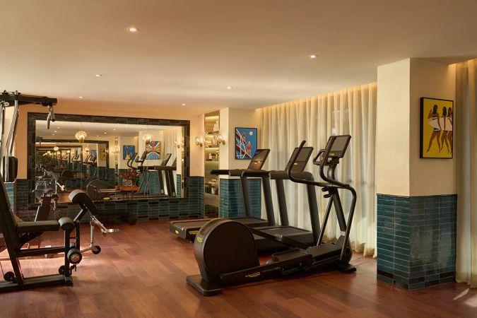 The gym facing greenery