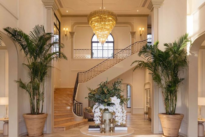 The lobby with its grand staircase